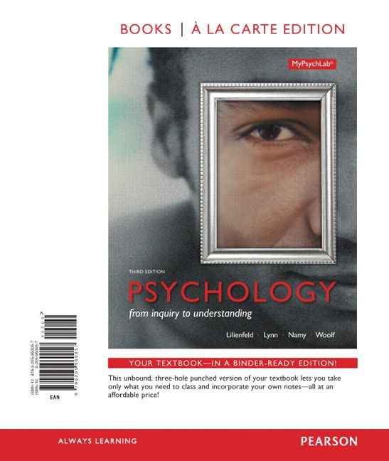 Psychology: From Inquiry to Understanding, 3rd Edition